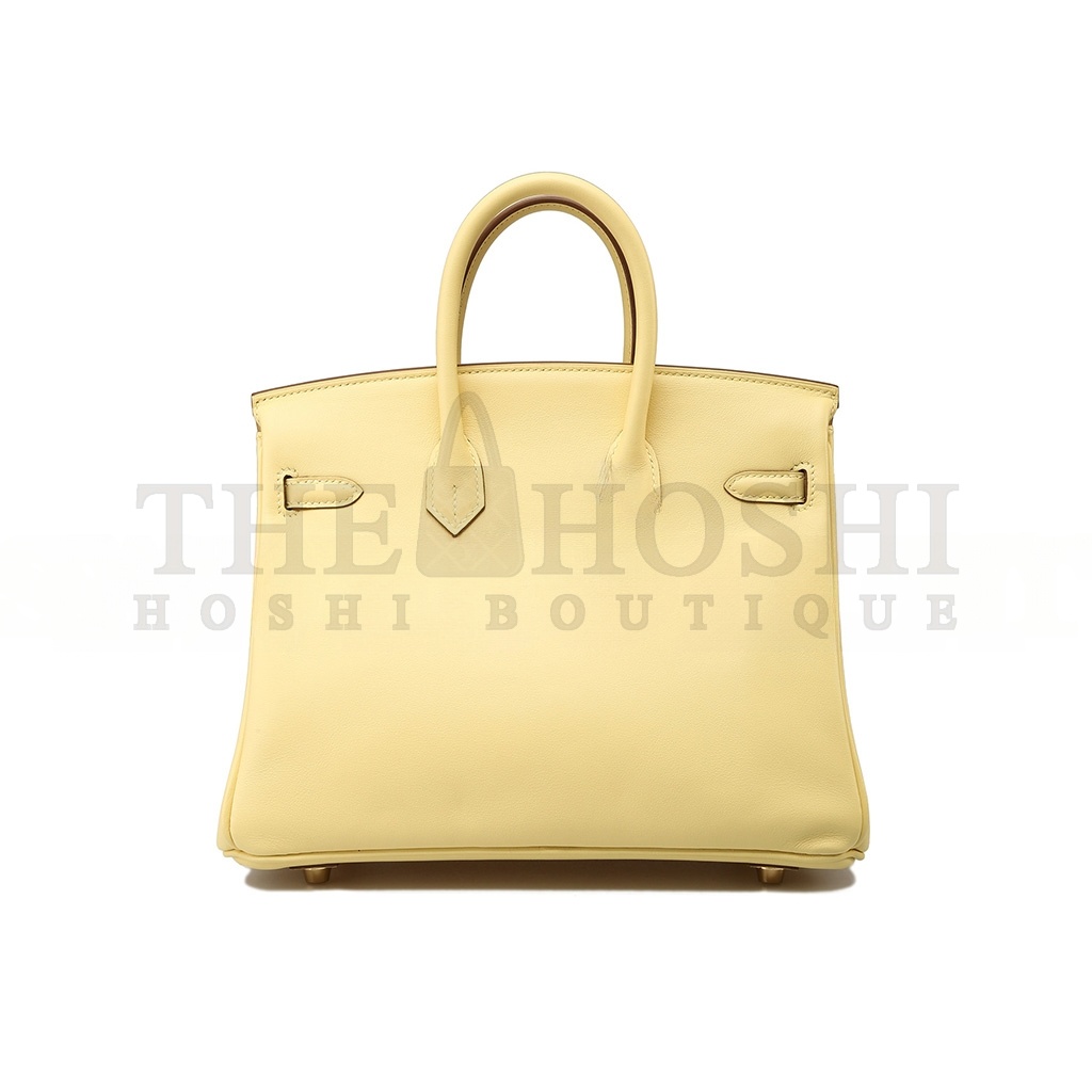 H**me5 BIRKIN 25 SWIFT LEATHER GOOSE EGG YELLOW GOLD BUCKLE BAG H049362CK07 (25*20*13cm) Master Quality